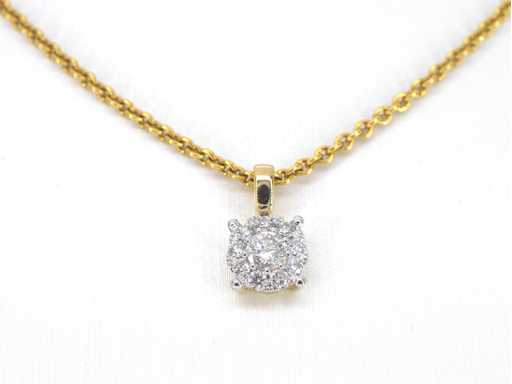 Gouden hanger met diamanten