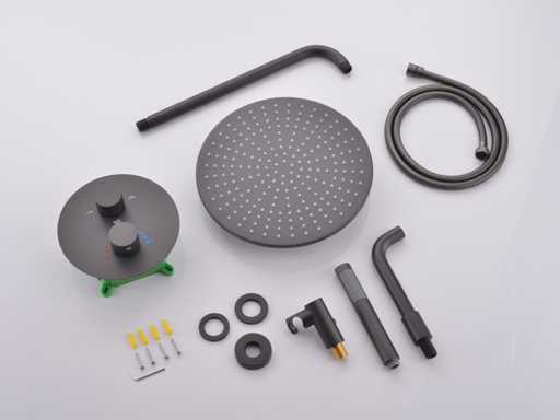 Mawialux inbouw regendouche gunmetal grey