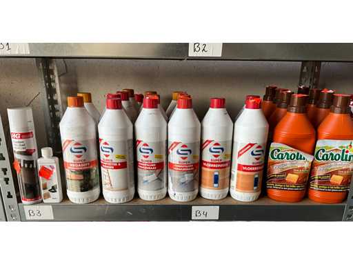 Mix kavel diverse Schoonmaakmiddelen van o.a. Super