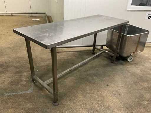 Stainless steel work table (3x)