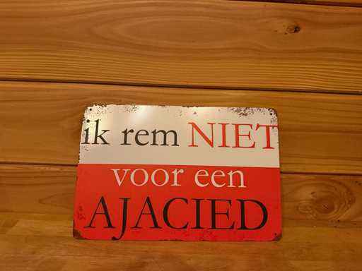 Metalen reclamebord 30x20cm