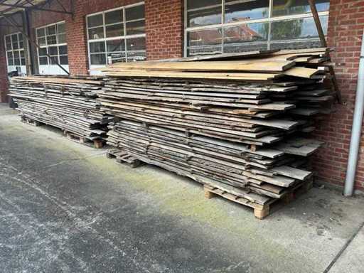 Batch of Oak tree trunk planks