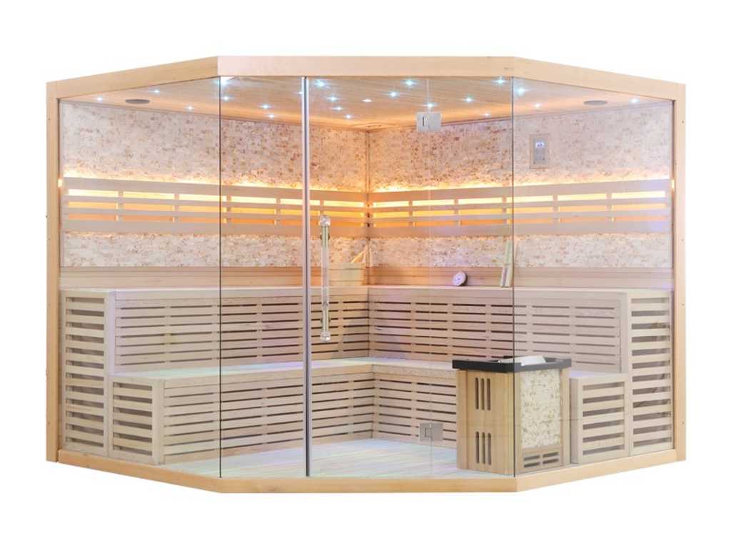 Sauna mit Ofen - Prisma 250x250 cm 
