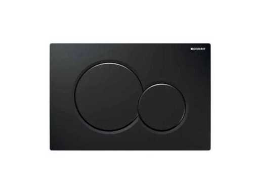 Geberit - Sigma01 - Control plate, round, 2-button flush glossy black (3x)