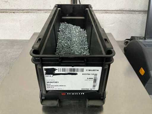 Würth 4.21 kg Bout M4 x 10 in stapelbare bak