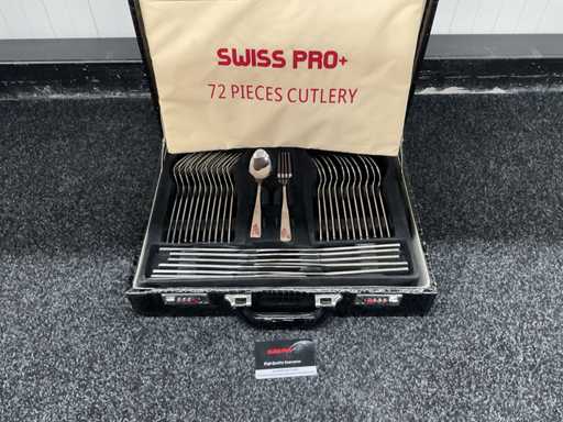 Swiss Pro+ Koffer 72 PCS keuken bestek set