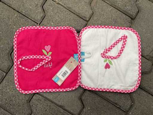 Partij Lief Spuugdoeken Wit/Rood (30x)