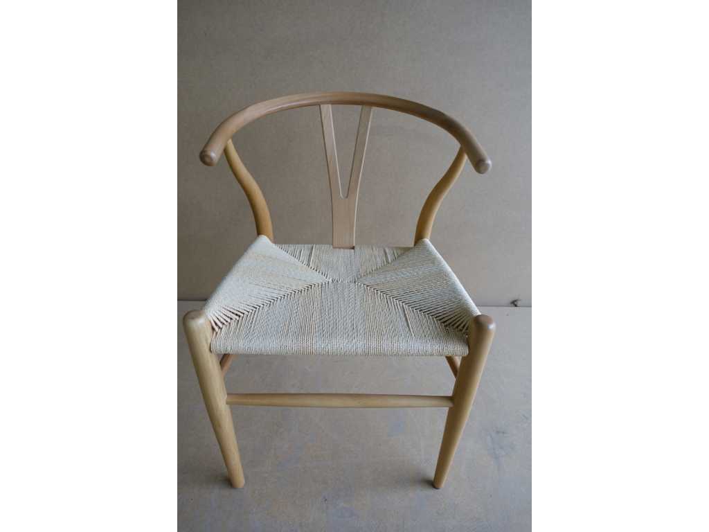 Set van 6 naturel design William chairs