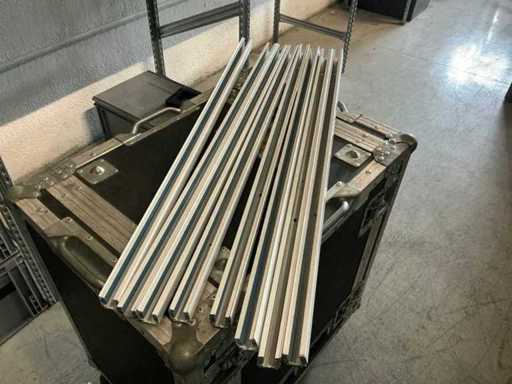 Dreiphasen-4-Wege-Gleise weiß 100 cm (8x)