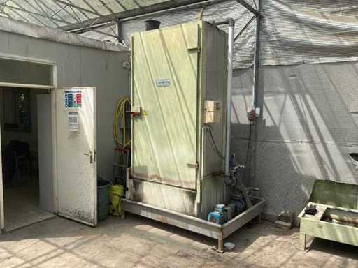 2002 Akerboom Disinfectant shower mesh trays rinsing machine