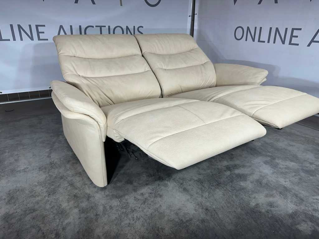 Hjort Knudsen – 2-seater sofa, beige microfibre fabric, electrically adjustable recliner function