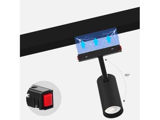 4 x LED Spot voor Magnetische Rail – 48V – 10W – 4000K Neutraal Wit – Bery-10