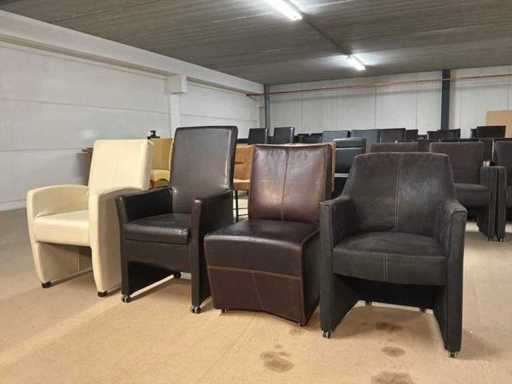 Various mobile dining chairs (4x)