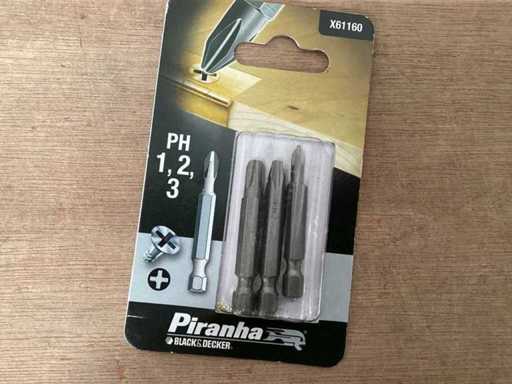 Piranha X61160 verlängerter Schraubendreher-Bit PH1,2,3, 3-Pack (75x)