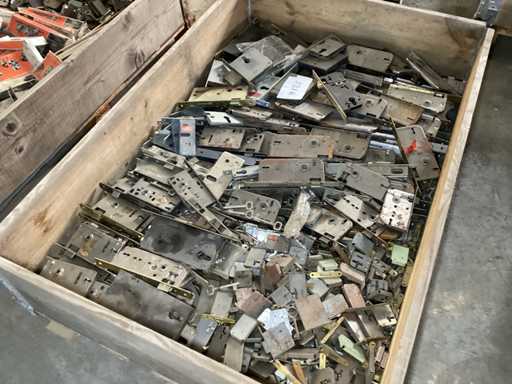 Various locks in wooden case