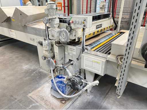 BÜRKLE DAL 1-1300 Paint application machines 2 pieces with UV lamps, conveyor belts and control