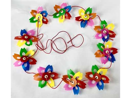 *NOU* Lanț de mori Wehrfritz mic, ghirlandă decorativă, colorată (700 de piese)