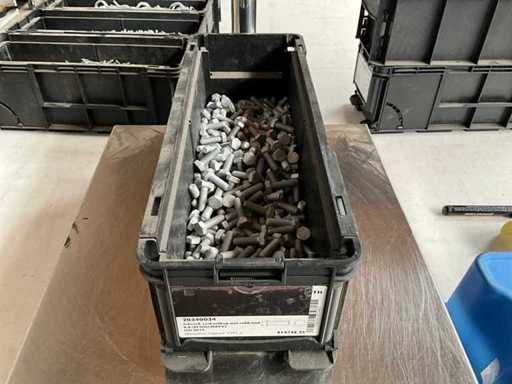 Würth 10.32kg Screw hexagon head with full thread M8x25 in stackable box