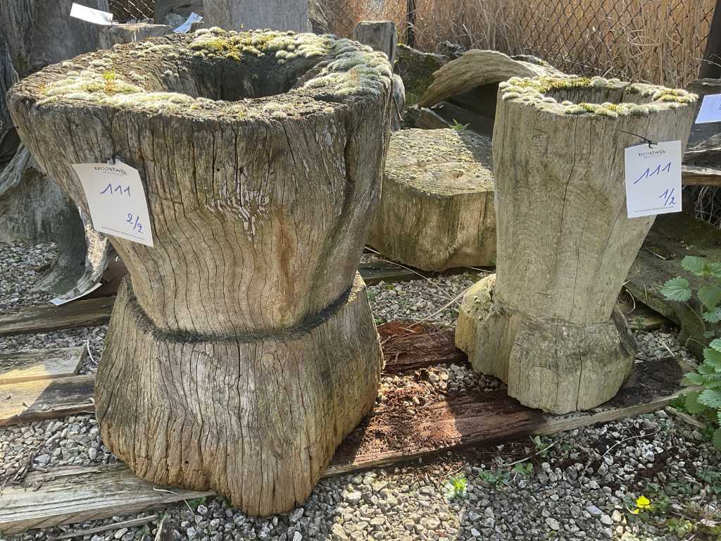 Pots de sculpture sur bois Sempre
