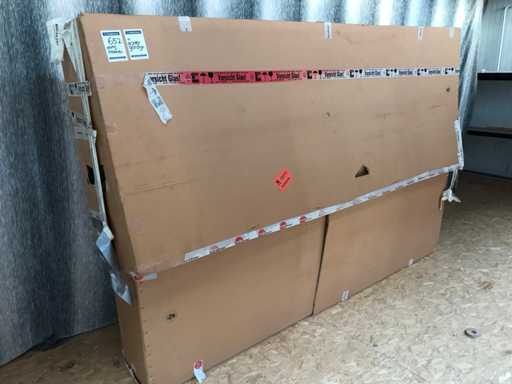 Série de différentes façades de camping-cars