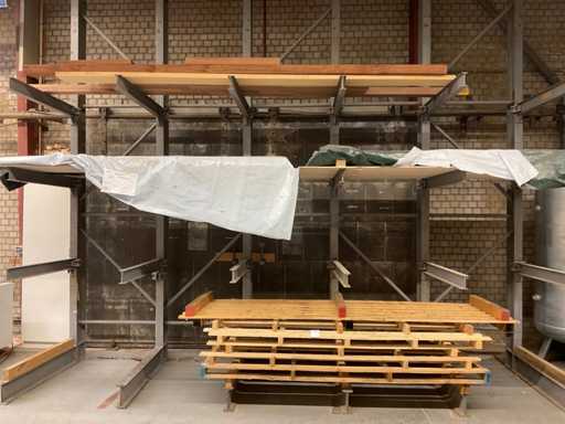 Lote de vigas de madera dura