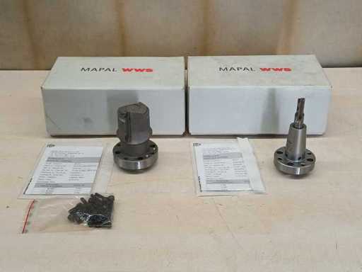 MAPAL - Utensili modulari WWS / utensili indicizzabili - Lotto misto di utensili da taglio MAPAL WWS (testa indicizzabile + utensile Ø16) (2x)