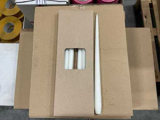 Lot Wiedemann série de bougies coniques/6 RAL 400/25mm ivoire 15h (70x)