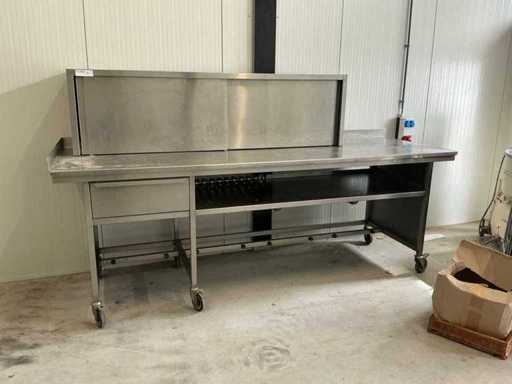 Stainless steel work table
