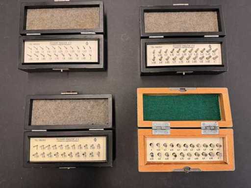 Knauthe - Posten ( 4 Sets) Prüfstift Zylinderprüfstifte 1,00–5,00 mm