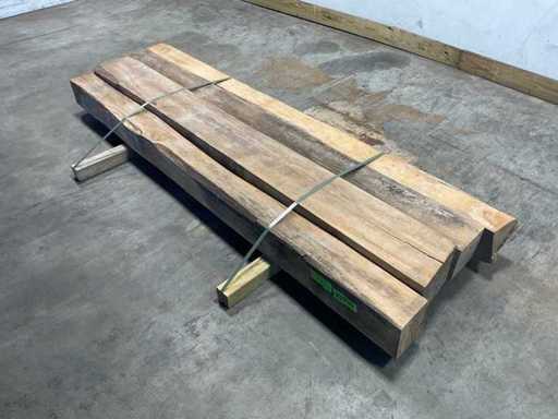 Teak beam 230x15-24 cm (4x)
