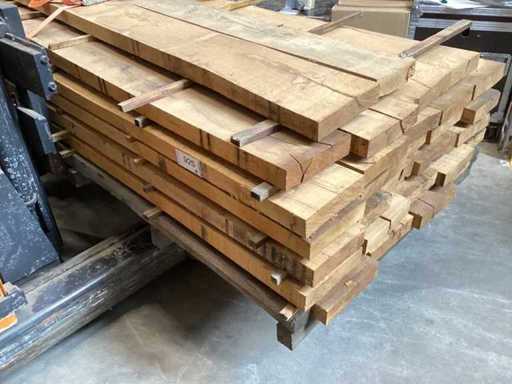 Rustic oak planed / boards edged on 4 sides / European oak / 2.60m long / max width board 24cm / thickness board 50mm / dry air-dried