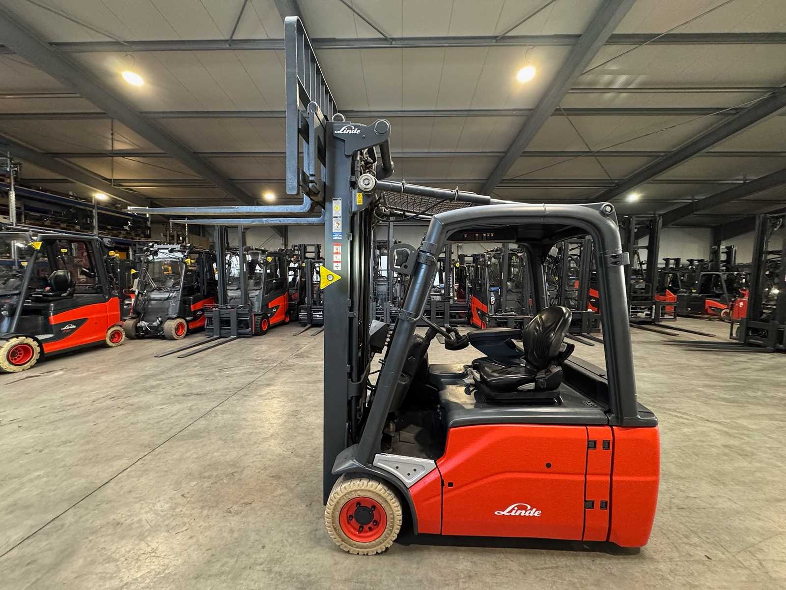 2014 Service + UVV 01/2027 Linde E16L 1,600kg Triplex Electric Forklift 8,142 hours