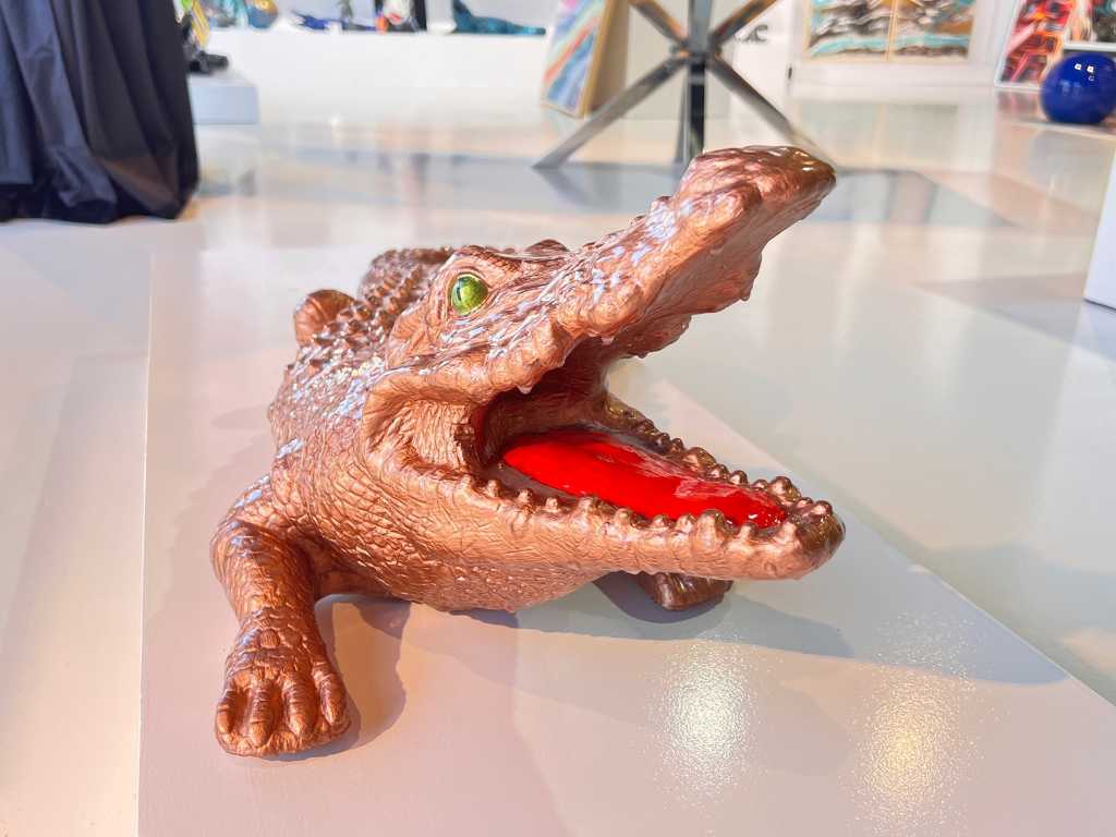 CROCCO - Reusachtig krokodillenbeeld - 95x30 cm - 48 kg ! - 1/1 - UITZONDERLIJK 
