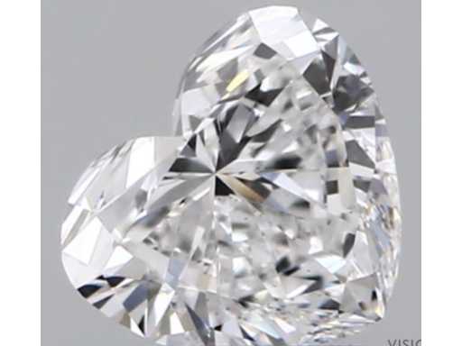 Diamant - 0.91 carat Hart vorm geslepen diamant (gecertificeerd)