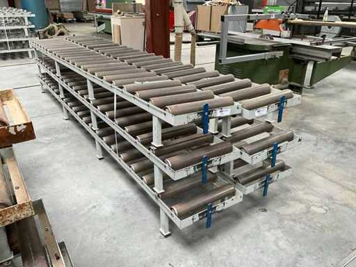 Set of 6 roller conveyors