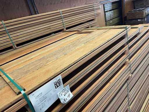 Planches de qualité campagnarde Angelim Pedra rabotées 3500x190x18mm (51x)