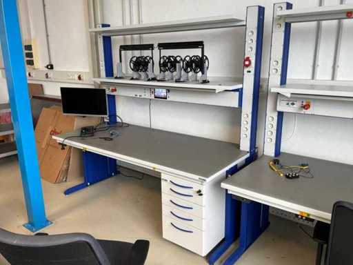 HERA - ESD work table electrically height-adjustable