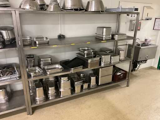 2 racks de rangement en acier inoxydable