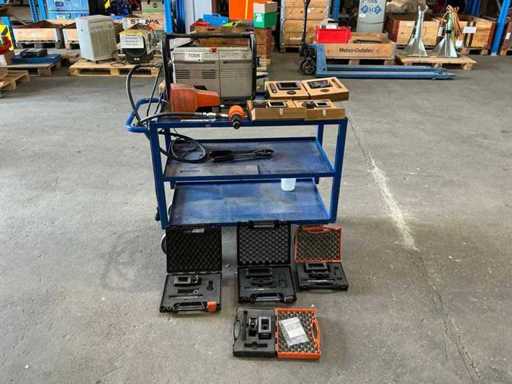 Alfra SC05-III hydraulic press/hole punching press including transport trolley