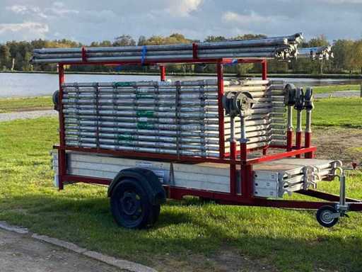 Bouwstelling op aanhangwagen