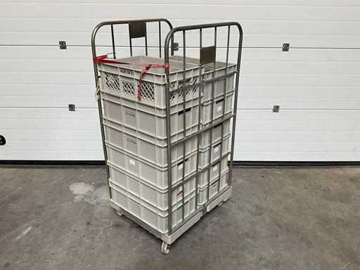 Enrouler un contenant avec caisses