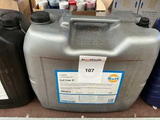 Gulf, capacité 20 litres huile moteur 20W 50 2 temps