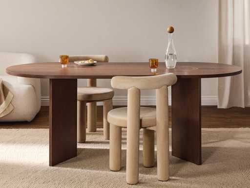 Table 200x90 ovale en bois Toni - Westwing Collection