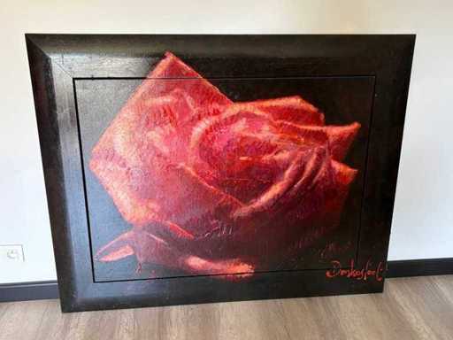 Hand-painted Rose Portrait – Peter Donkersloot