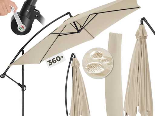Uitkragende parasol ø 350 cm - beige