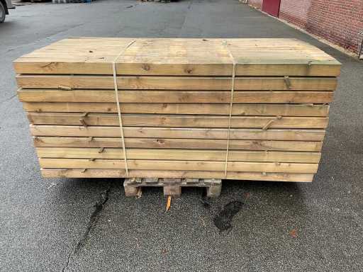 Pfosten aus imprägniertem Kiefernholz 240x8,8x8,8 cm (50x)