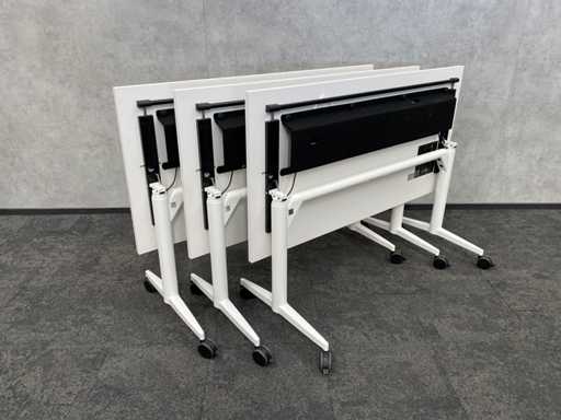 3x Wilkahn Timetable Lift - tavolo da conferenze mobile in piedi 150x75