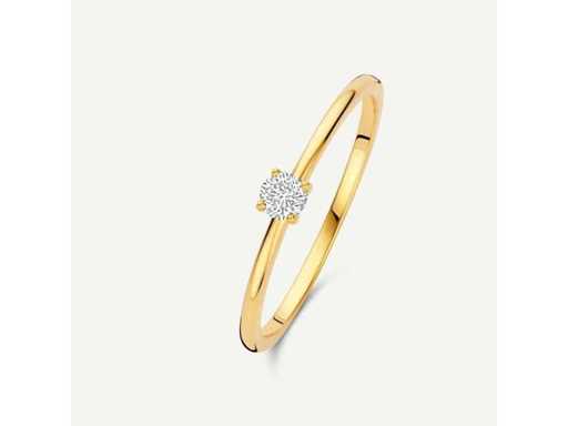 TOV Essentials Four Prong Diamant Solitair (0.10 ct) 14k Ring