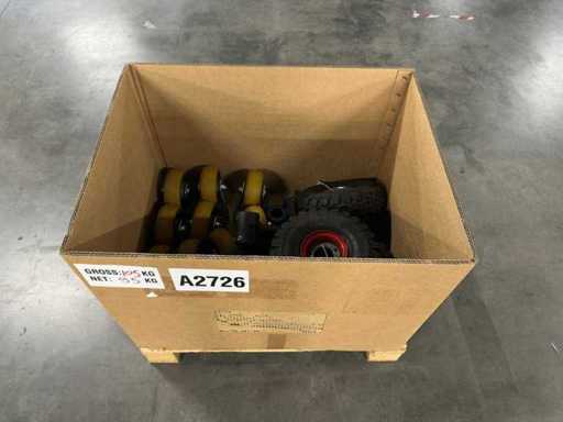 Zespół kół obrotowych i transportowych