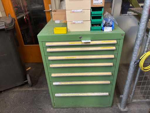   Tool cabinet with contents